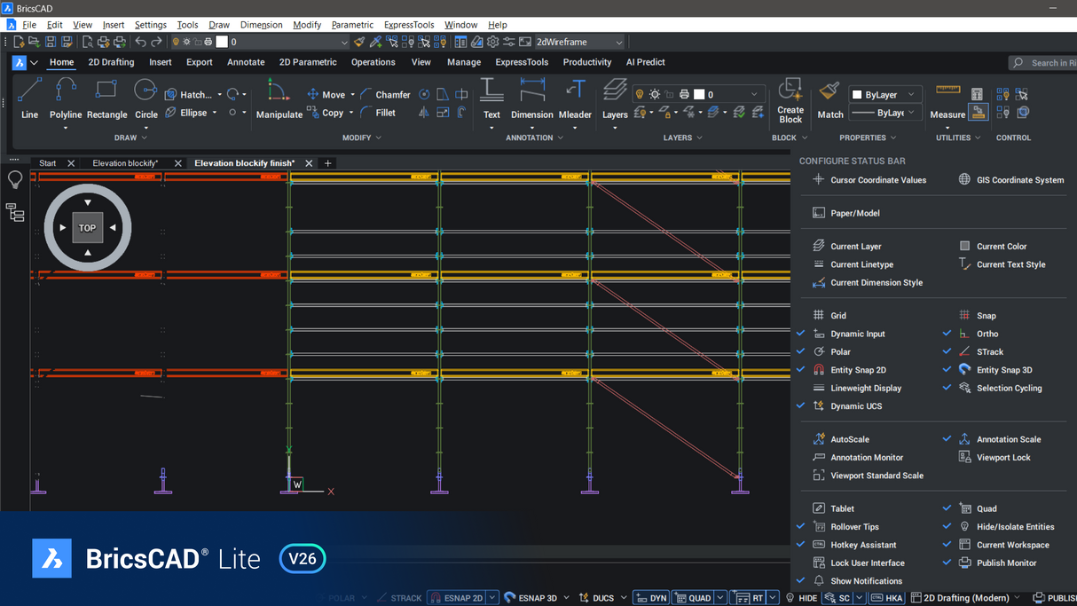BricsCAD Lite – 2D CAD-software voor DWG-tekeningen