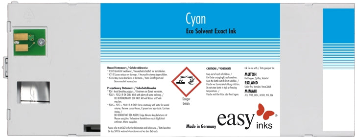 Easy Eco Solvent Exact inkt voor Mutoh RH II, III en Spitfire, 440ml, incl. Smart Card - cartridge