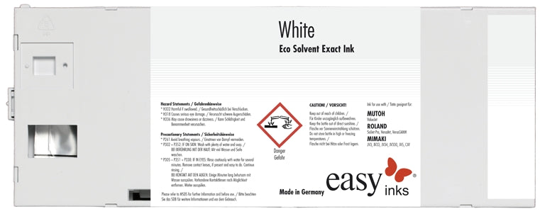 Witte Eco Solvent Inkt voor Roland Exact Max 2, 220ml - cartridge