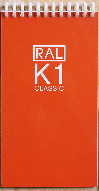RAL K1 kleurblok (Nog 1 stuk, Ral is gestopt met fabriceren van de K1 blok)
