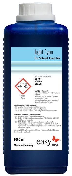 Eco Solvent Exact inkt voor Mimaki, Mutoh en Roland, 1 liter - fles