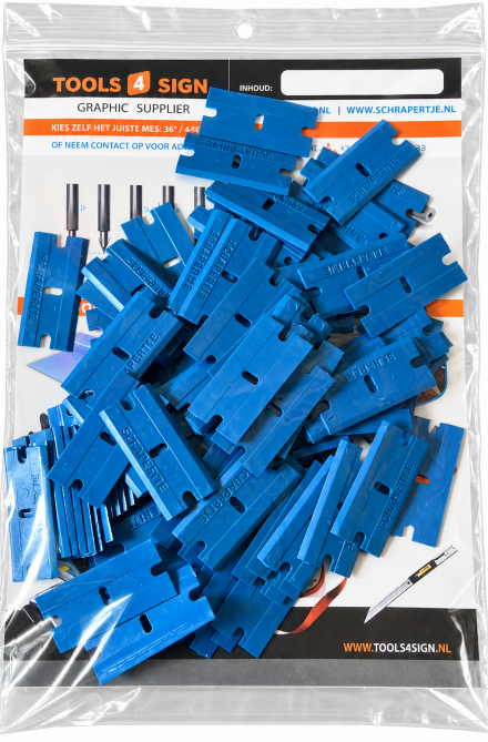 Scraperite reservemessen - per 100 stuks