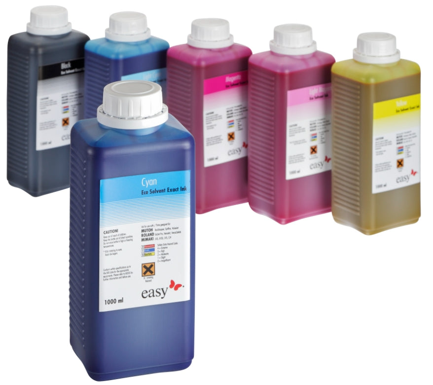 Eco Solvent Exact inkt voor Mimaki, Mutoh en Roland, 1 liter - fles