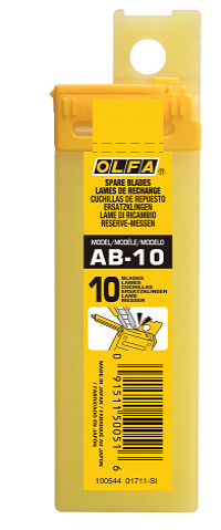 Olfa AB-10 reservemessen 10 stuks, metaal 45° graden