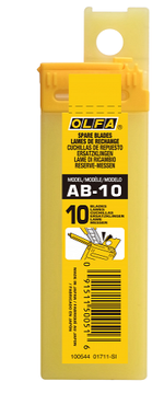 Olfa AB-10 reservemessen 10 stuks, metaal 45° graden